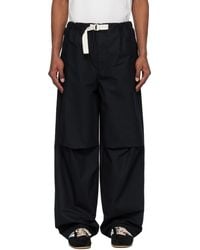 Jil Sander - ネイビー ベルト トラウザーズ - Lyst