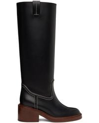 Chloé - Knee Leather Boots - Lyst