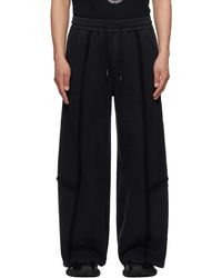 Feng Chen Wang - Pantalon De Survêtement Noir À Effet Usé - Lyst