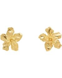 Elhanati - Conie Vallese Edition Big Golden Flower Clip Earrings - Lyst
