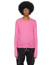 Rick Owens - Pink Basic Long Sleeve T-shirt - Lyst