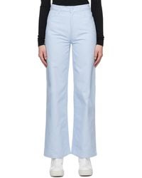 Raf Simons - Blue Wide Leg Jeans - Lyst