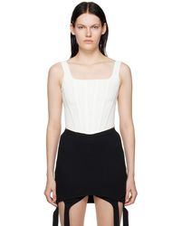 Dion Lee - White Pointelle Corset Tank Top - Lyst