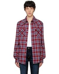Cout de la Liberte - Chemise Steve Rouge Et Bleu Marine À Motif Écossais - Lyst