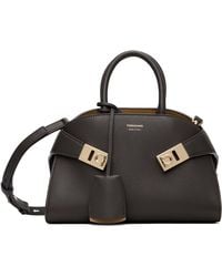 Ferragamo - ブラウン ミニ Hug Bicolor バッグ - Lyst