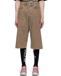 Acne Studios - Brown Relaxed-fit Denim Shorts - Lyst