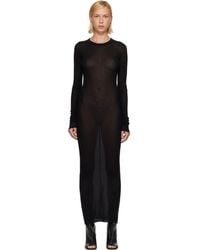 Rick Owens - Tower Rib Ls Midi Dress - Lyst