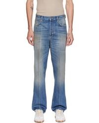 Versace - Distressed Straight Jeans - Lyst