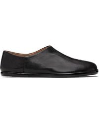 Maison Margiela - Flâneurs De Style Babouche Noirs À Bout Tabi - Lyst