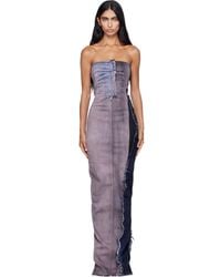 Rick Owens - Tower Bustier Denim Maxi Dress - Lyst