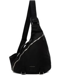 Givenchy - Moyen sac à dos triangulaire noir à glissière à ferrures - Lyst