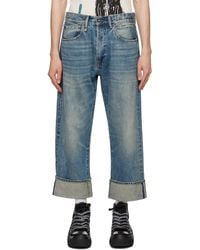 R13 - ブルー X-boyfriend ロールアップ ジーンズ - Lyst