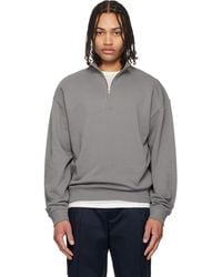 HUGO - Cotton Terry Logo-Print Sweatshirt - Lyst