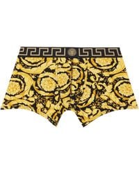 Versace - Printed Jacquard Cotton-Jersey Long Boxer Briefs - Lyst