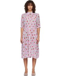 Comme des Garçons - Polyester Georgette Brett Westfall Pattern Dress - Lyst