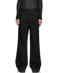 Pantalon Ann Demeulemeester en coloris Noir Femme Vêtements Pantalons décontractés élégants et chinos Pantalons capri et pantacourts 