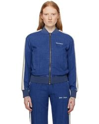 Palm Angels - Blue Embroidered Track Jacket - Lyst