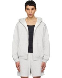 Skims - Pull À Capuche Décontracté Gris À Glissière - Lyst