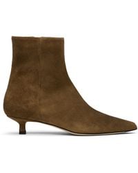 Aeyde - Tan Sofie Suede Ankle Boots - Lyst