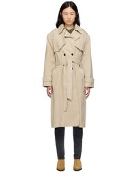Anine Bing - Double-breasted Leather Trench Coat - Lyst