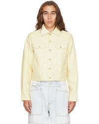 Eytys - Blouson Jaune En Cuir Végétalien Exclusif À Ssense - Lyst