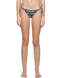 Versace - Black Allover Bikini Bottom - Lyst