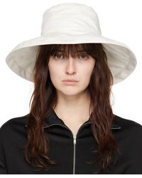 Jil Sander - White Bucket Beach Hat - Lyst