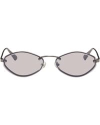 Jacquemus - Gunmetal Linda Farrow Edition 'The Bellini' Sunglasses - Lyst