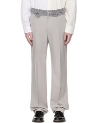 MM6 by Maison Margiela - Replaced Waist Wool Trousers - Lyst