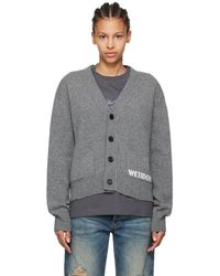 we11done - Patch Pocket Cardigan - Lyst
