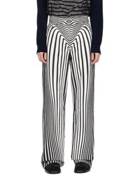 Jean Paul Gaultier - Jean blanc et noir à motif graphique - très gaultier - Lyst