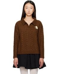 ShuShu/Tong - Lapel Collar Knit Polo - Lyst