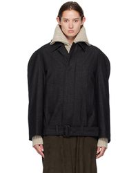 Lemaire - Raglan Sleeve Short Coat - Lyst