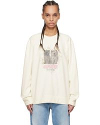 Ganni - Off- Isoli Kittens Drop Shoulder Sweatshirt - Lyst