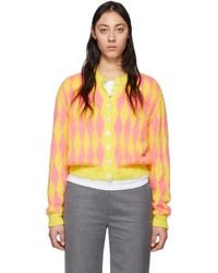 Ashley Williams Ssense Exclusive Yellow And Pink Wool Cardigan