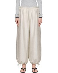 St. Agni - Off- Silk Adjustable Balloon Lounge Pants - Lyst