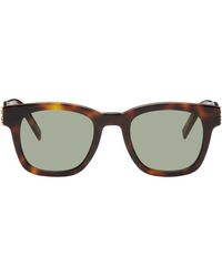 Saint Laurent - Tortoiseshell Sl M124 Sunglasses - Lyst