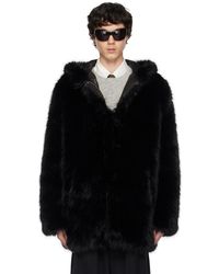 Ernest w baker ファーコート メンズ Ernest W. Baker ブラウン フェイクファー コート ブラック | Lyst