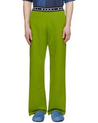 Marni - Pantalon de survêtement vert à trois poches - Lyst
