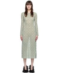 Marine Serre - Gray Moonogram Midi Dress - Lyst