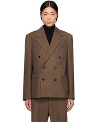Lemaire - Brown Boxy Blazer - Lyst