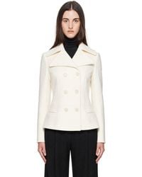 Proenza Schouler - Off- Romane Compact Melton Wool Jacket - Lyst