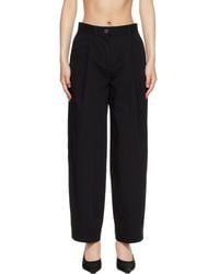 TOTEME - Single Pleat Cotton Trousers - Lyst