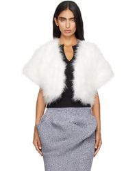 Yves Salomon - Off- Feather Cape Jacket - Lyst