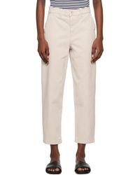 Sunspel - Beige Tapered Trousers - Lyst