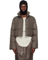 Rick Owens - Moncler + Cropped Cyclopic Down Jacket - Lyst