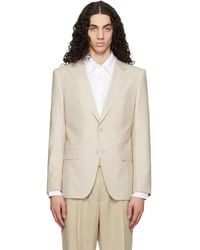 BOSS - Slim-Fit Wool Silk & Linen Blazer - Lyst