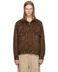 Engineered Garments - Button Tab Faux-Suede Jacket - Lyst