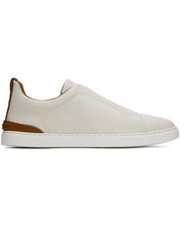 Zegna - Off- Triple Stitch Sneakers - Lyst