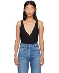 Versace - V-Neck Bodysuit - Lyst